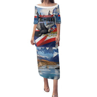 Personalized Chile Independence Day 18th September Family Matching Puletasi and Hawaiian Shirt Andean Condor Flying - Wonder Print Shop