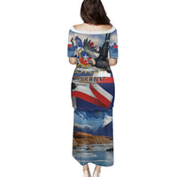 Personalized Chile Independence Day 18th September Family Matching Puletasi and Hawaiian Shirt Andean Condor Flying - Wonder Print Shop