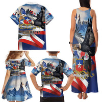 Personalized Chile Independence Day 18th September Family Matching Tank Maxi Dress and Hawaiian Shirt Andean Condor Flying - Wonder Print Shop