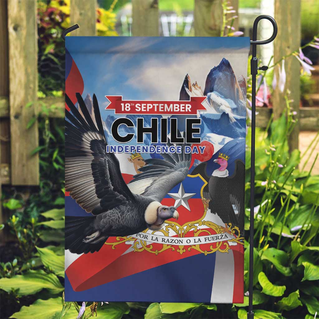 Chile Independence Day 18th September Garden Flag Andean Condor Flying - Wonder Print Shop