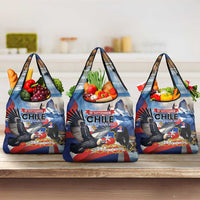 Chile Independence Day 18th September Grocery Bag Andean Condor Flying - Wonder Print Shop