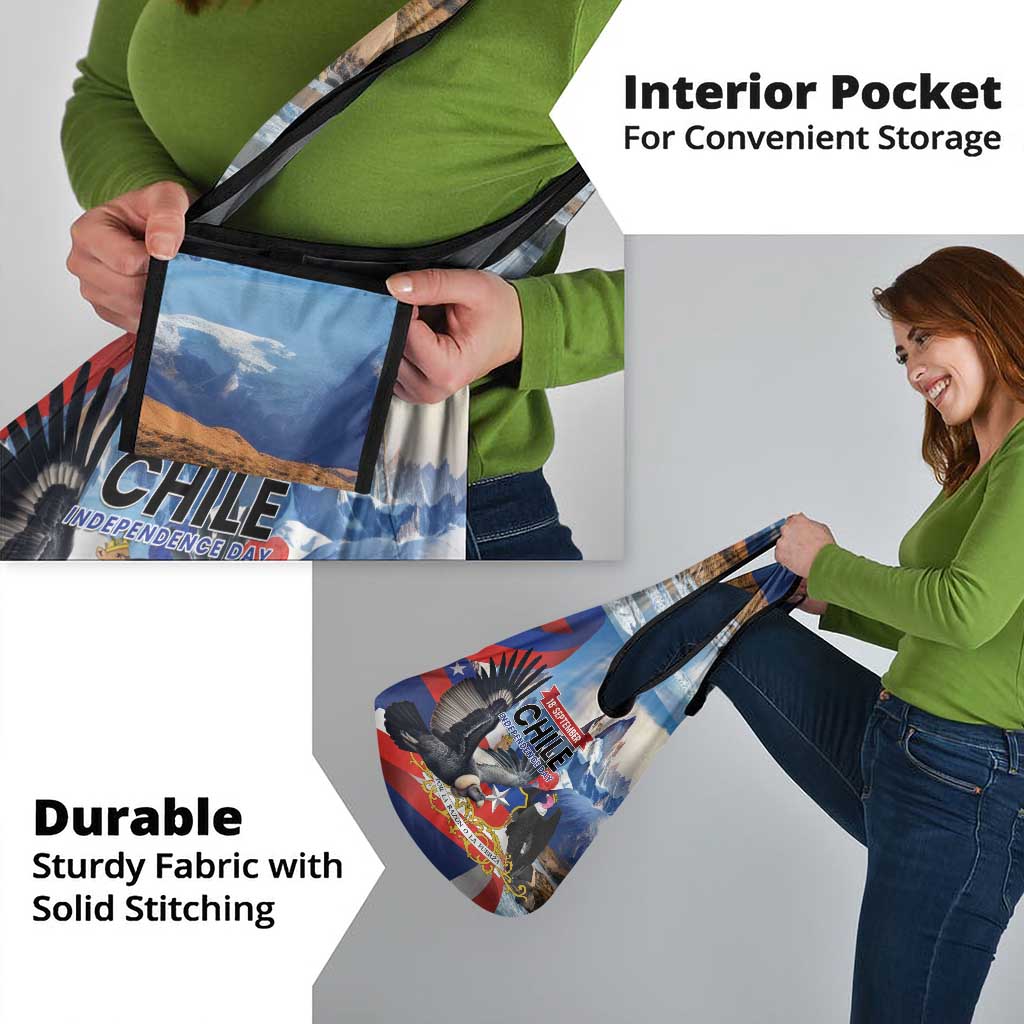 Chile Independence Day 18th September Grocery Bag Andean Condor Flying - Wonder Print Shop