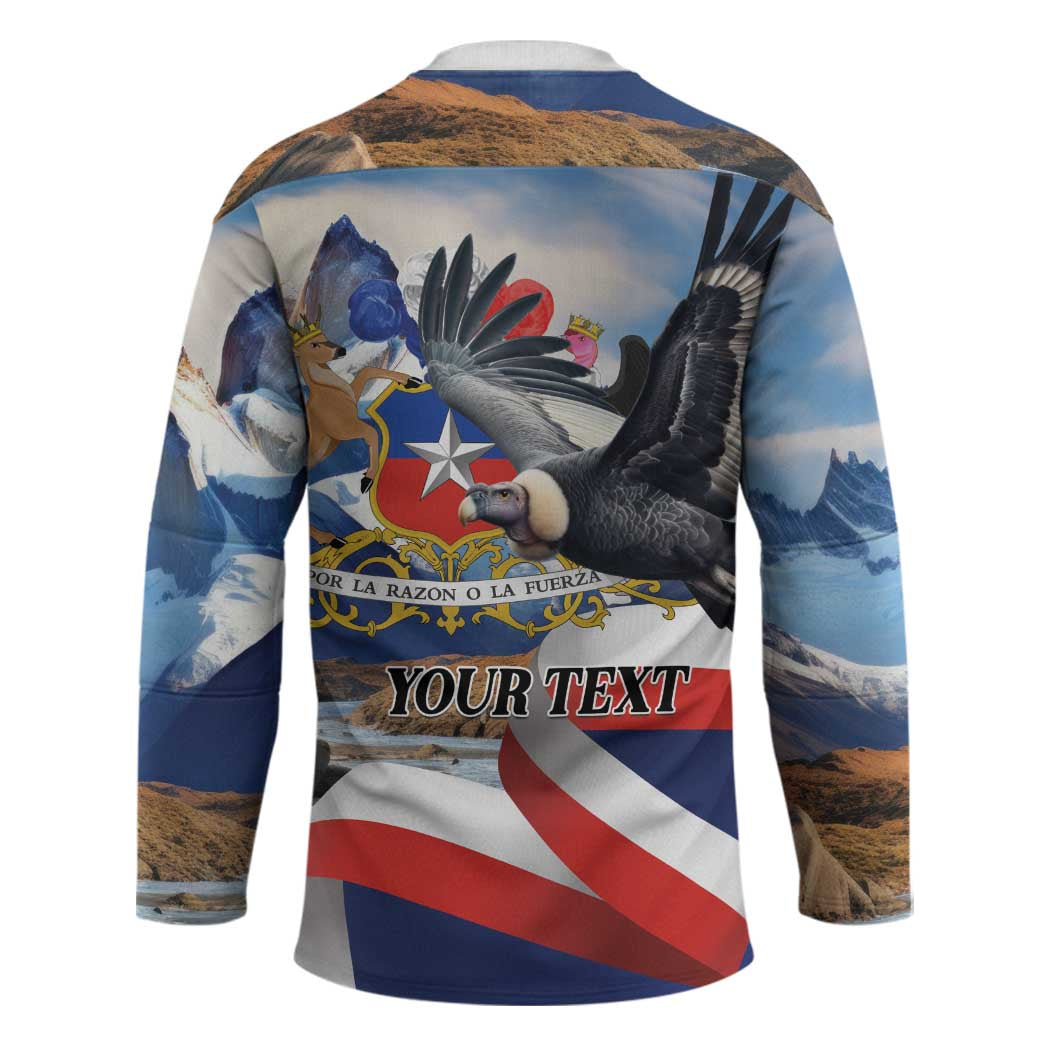 Personalized Chile Independence Day 18th September Hockey Jersey Andean Condor Flying - Wonder Print Shop