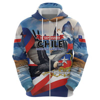Personalized Chile Independence Day 18th September Hoodie Andean Condor Flying - Wonder Print Shop