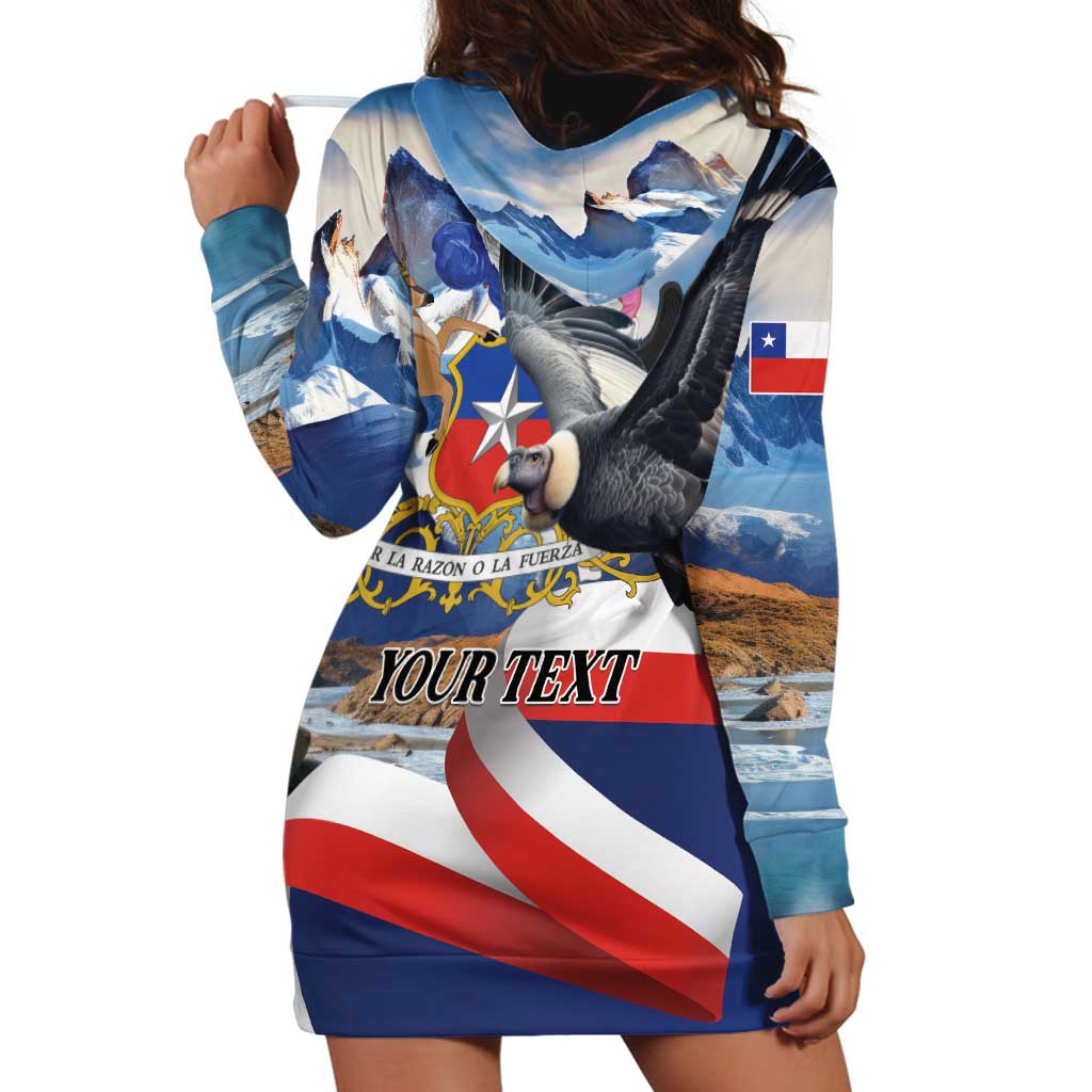 Personalized Chile Independence Day 18th September Hoodie Dress Andean Condor Flying - Wonder Print Shop