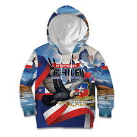 Personalized Chile Independence Day 18th September Kid Hoodie Andean Condor Flying - Wonder Print Shop