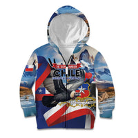 Personalized Chile Independence Day 18th September Kid Hoodie Andean Condor Flying - Wonder Print Shop