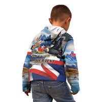 Personalized Chile Independence Day 18th September Kid Hoodie Andean Condor Flying - Wonder Print Shop