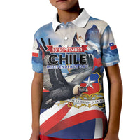 Personalized Chile Independence Day 18th September Kid Polo Shirt Andean Condor Flying - Wonder Print Shop