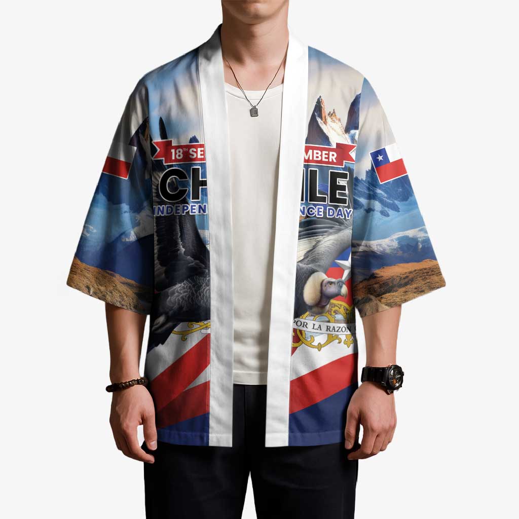 Personalized Chile Independence Day 18th September Kimono Andean Condor Flying - Wonder Print Shop