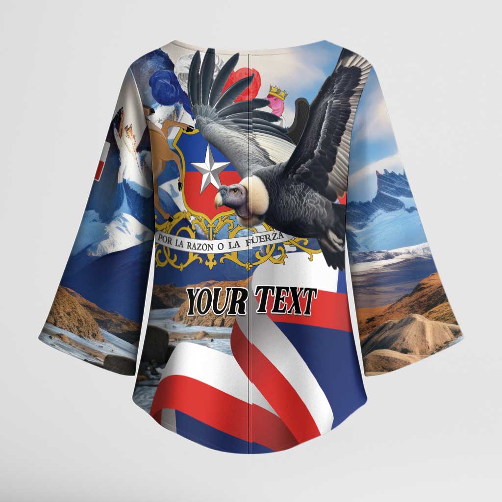 Personalized Chile Independence Day 18th September Kimono Sleeve Blouse Andean Condor Flying - Wonder Print Shop