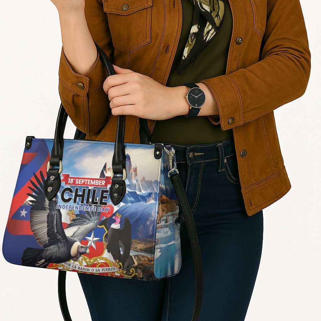 Chile Independence Day 18th September Leather Bag Andean Condor Flying - Wonder Print Shop