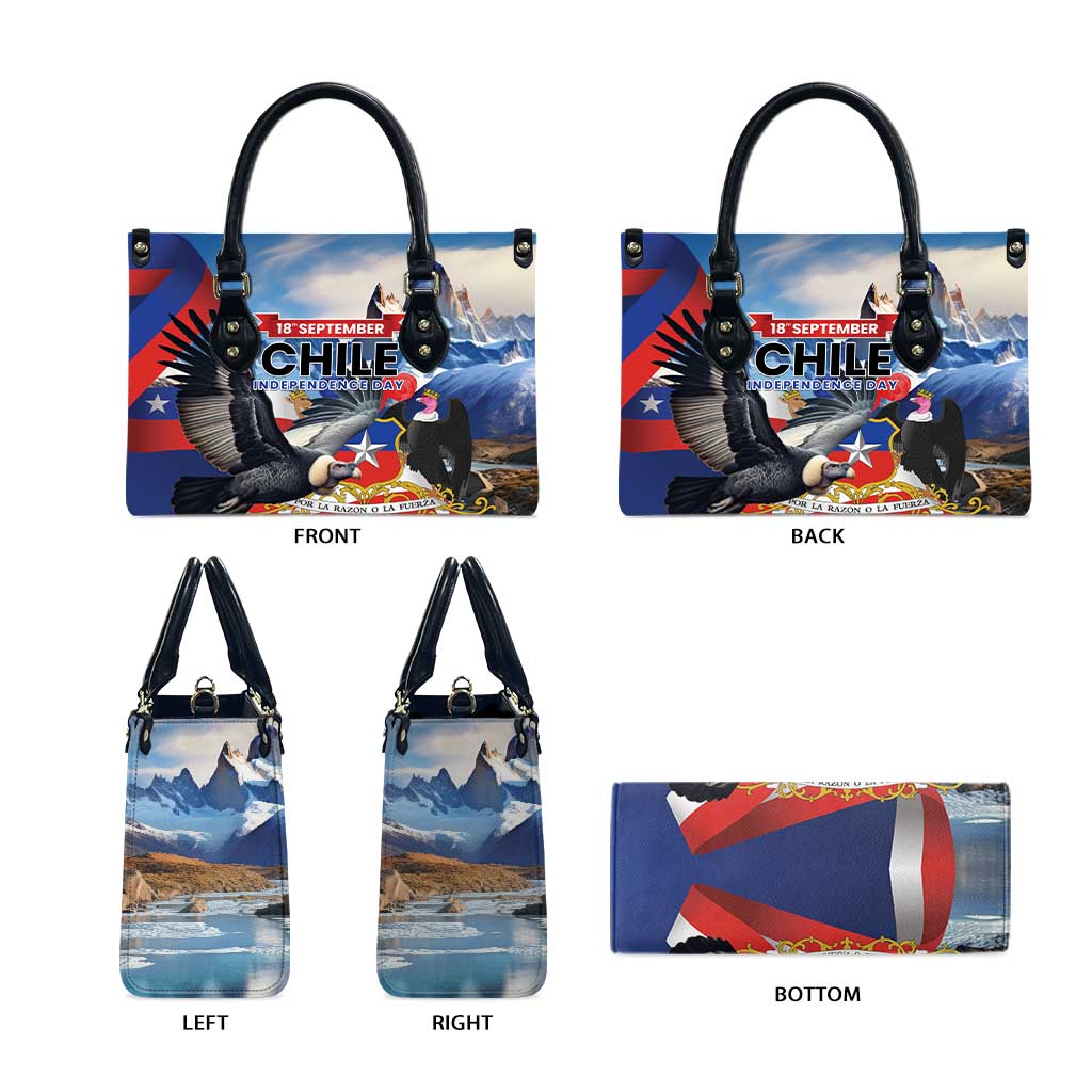 Chile Independence Day 18th September Leather Bag Andean Condor Flying - Wonder Print Shop