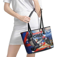 Chile Independence Day 18th September Leather Tote Bag Andean Condor Flying - Wonder Print Shop