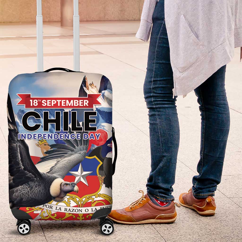 Chile Independence Day 18th September Luggage Cover Andean Condor Flying - Wonder Print Shop