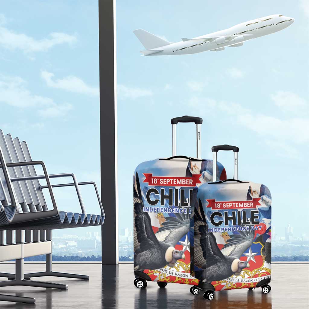 Chile Independence Day 18th September Luggage Cover Andean Condor Flying - Wonder Print Shop