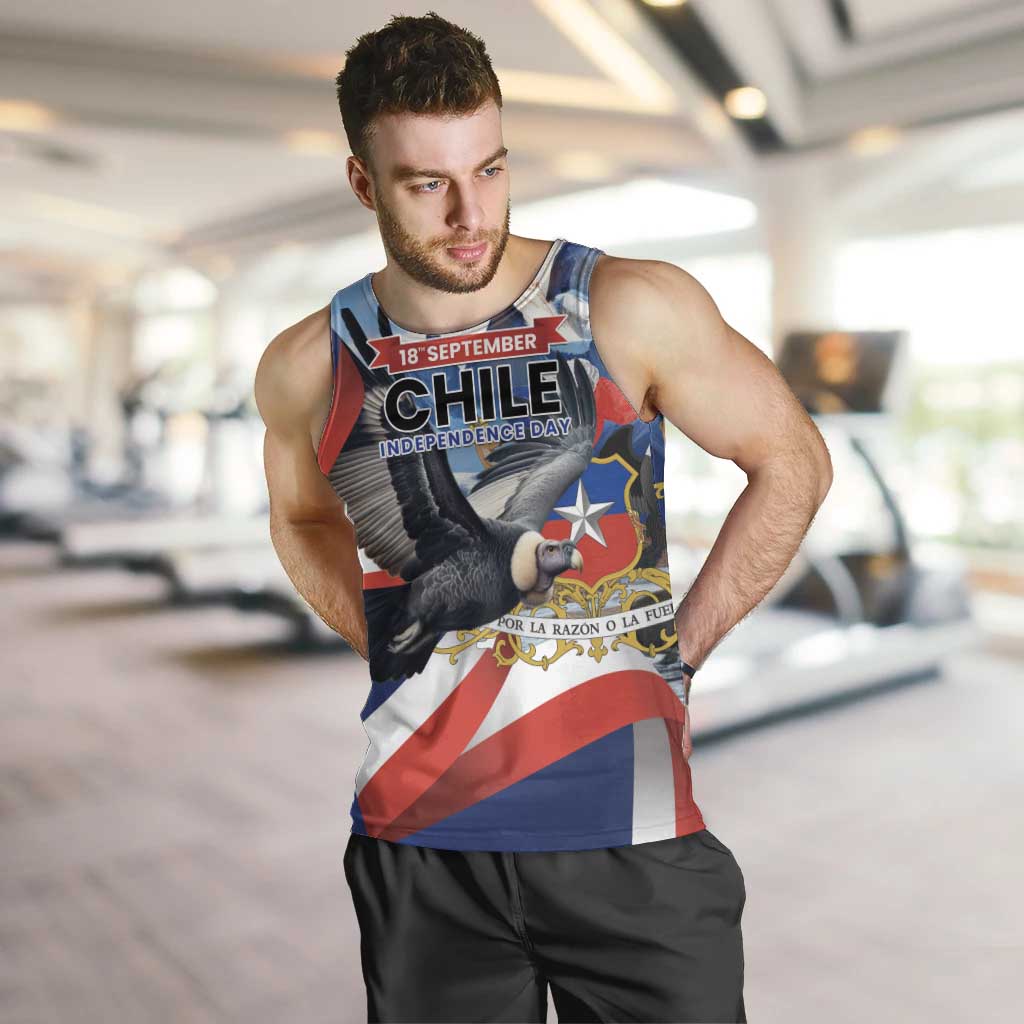 Personalized Chile Independence Day 18th September Men Tank Top Andean Condor Flying - Wonder Print Shop