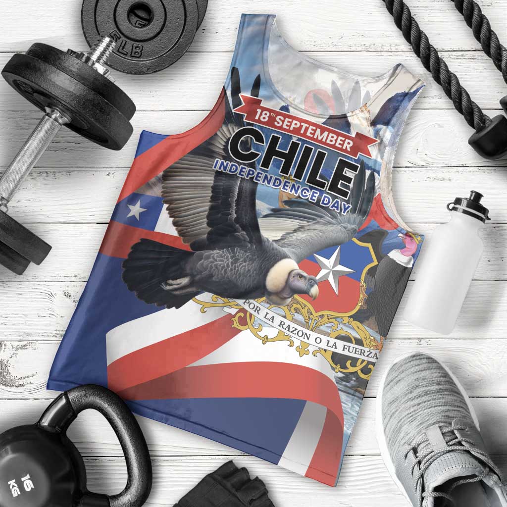Personalized Chile Independence Day 18th September Men Tank Top Andean Condor Flying - Wonder Print Shop
