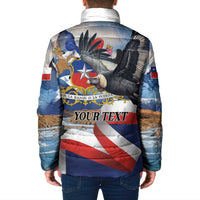 Personalized Chile Independence Day 18th September Padded Jacket Andean Condor Flying - Wonder Print Shop