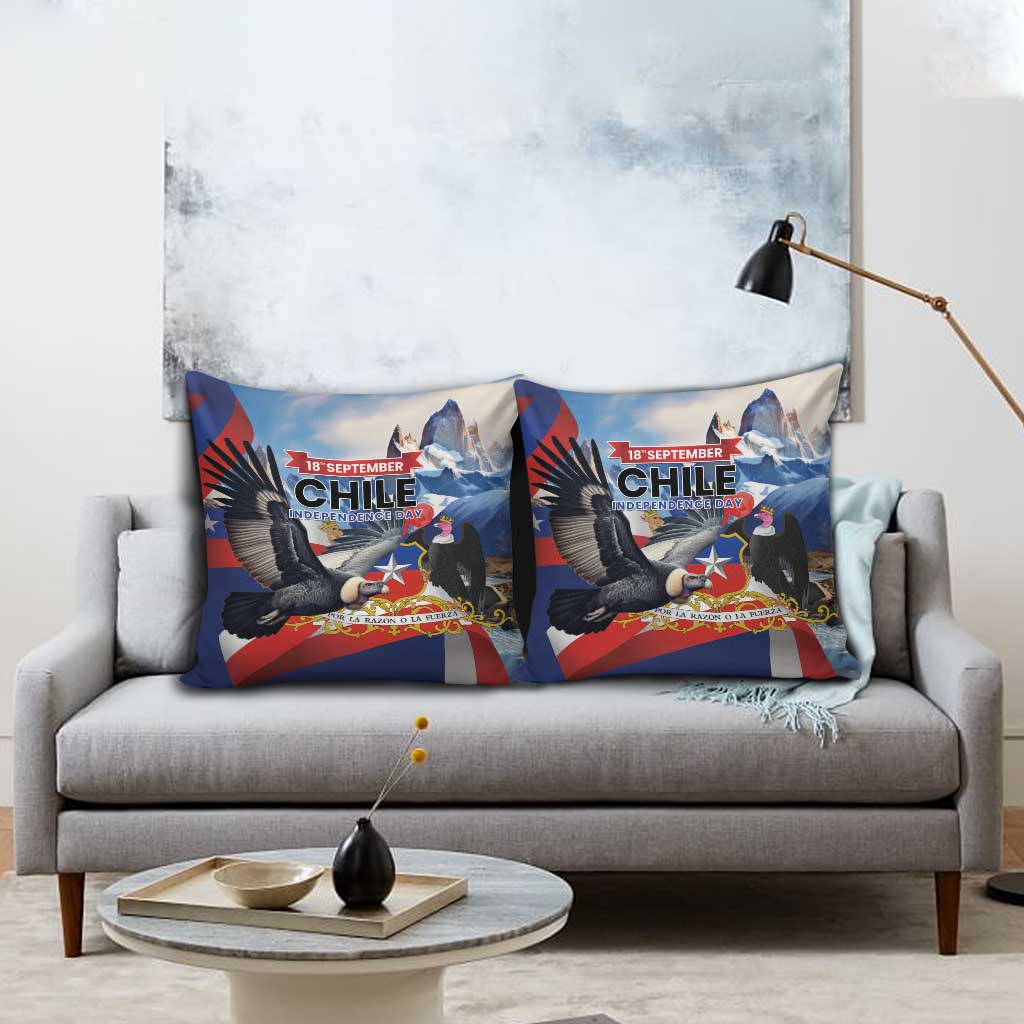 Chile Independence Day 18th September Pillow Cover Andean Condor Flying - Wonder Print Shop