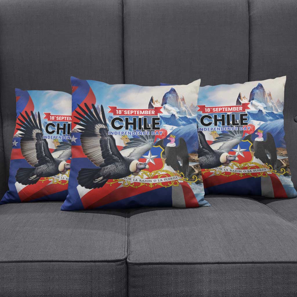 Chile Independence Day 18th September Pillow Cover Andean Condor Flying - Wonder Print Shop