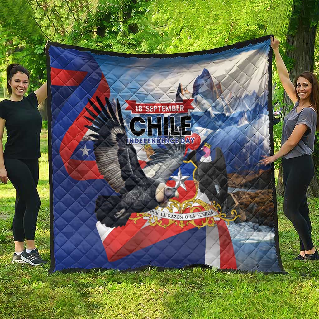 Chile Independence Day 18th September Quilt Andean Condor Flying - Wonder Print Shop