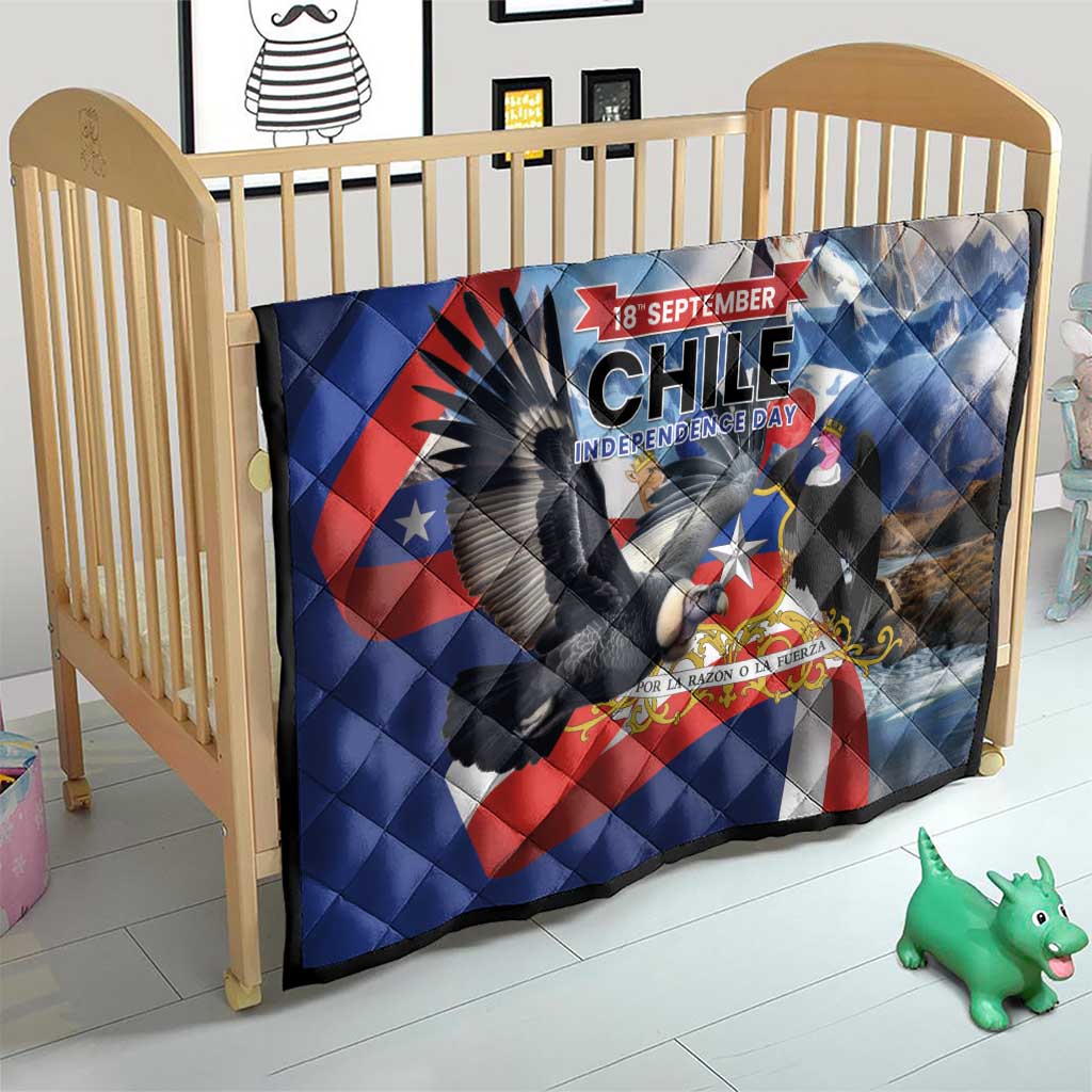 Chile Independence Day 18th September Quilt Andean Condor Flying - Wonder Print Shop
