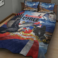 Chile Independence Day 18th September Quilt Bed Set Andean Condor Flying - Wonder Print Shop