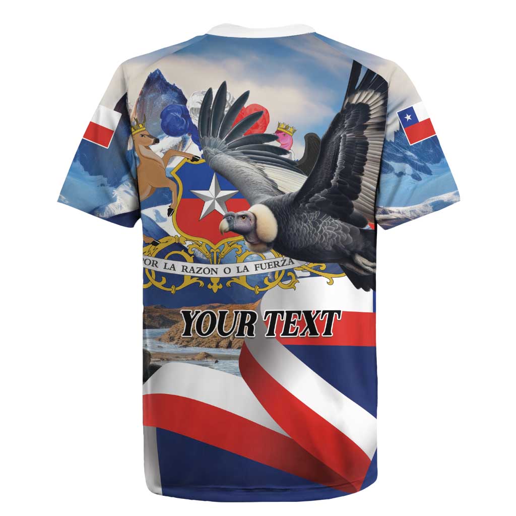 Personalized Chile Independence Day 18th September Rugby Jersey Andean Condor Flying - Wonder Print Shop