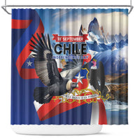 Chile Independence Day 18th September Shower Curtain Andean Condor Flying - Wonder Print Shop
