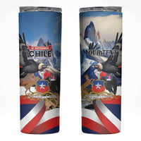 Personalized Chile Independence Day 18th September Skinny Tumbler Andean Condor Flying - Wonder Print Shop