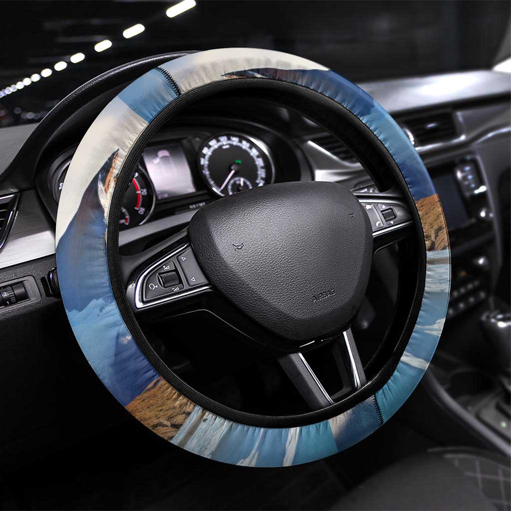 Chile Independence Day 18th September Steering Wheel Cover Andean Condor Flying - Wonder Print Shop