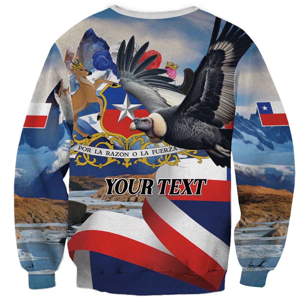 Personalized Chile Independence Day 18th September Sweatshirt Andean Condor Flying - Wonder Print Shop