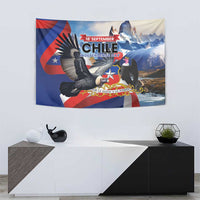 Chile Independence Day 18th September Tapestry Andean Condor Flying - Wonder Print Shop