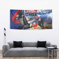 Chile Independence Day 18th September Tapestry Andean Condor Flying - Wonder Print Shop