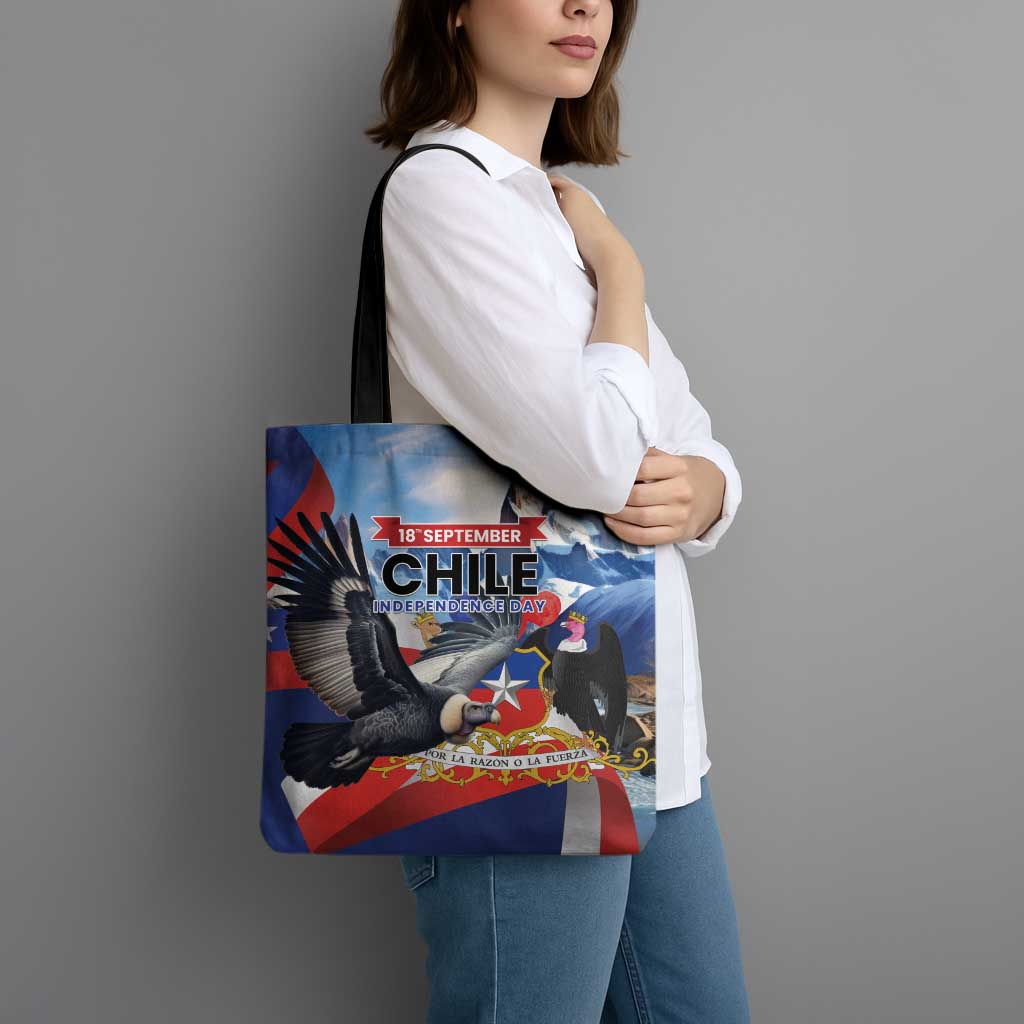 Chile Independence Day 18th September Tote Bag Andean Condor Flying - Wonder Print Shop