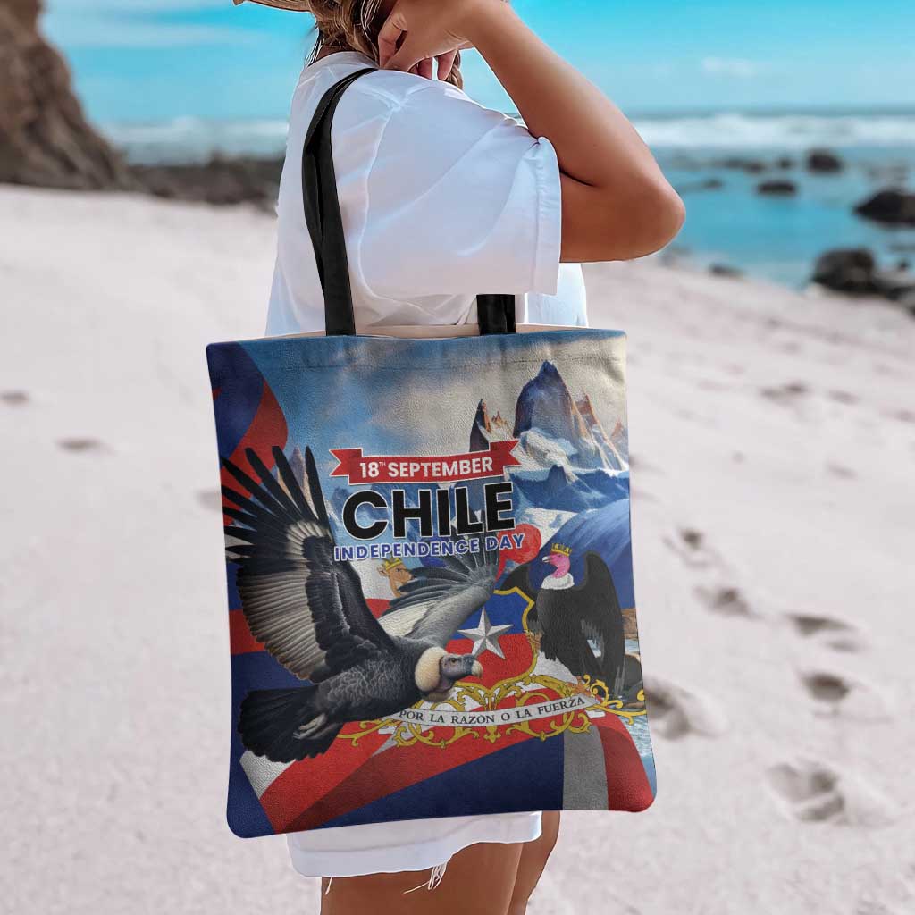 Chile Independence Day 18th September Tote Bag Andean Condor Flying - Wonder Print Shop