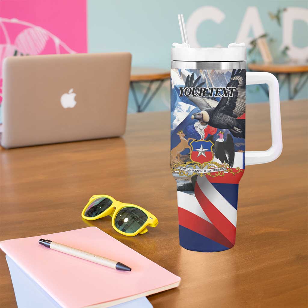 Personalized Chile Independence Day 18th September Tumbler With Handle Andean Condor Flying - Wonder Print Shop