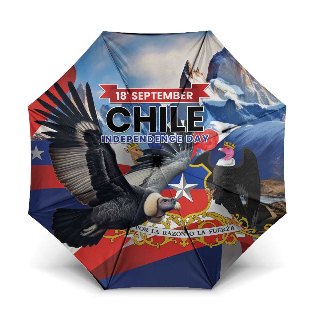 Chile Independence Day 18th September Umbrella Andean Condor Flying - Wonder Print Shop