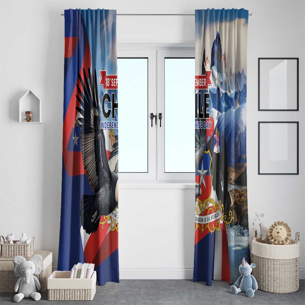 Chile Independence Day 18th September Window Curtain Andean Condor Flying - Wonder Print Shop