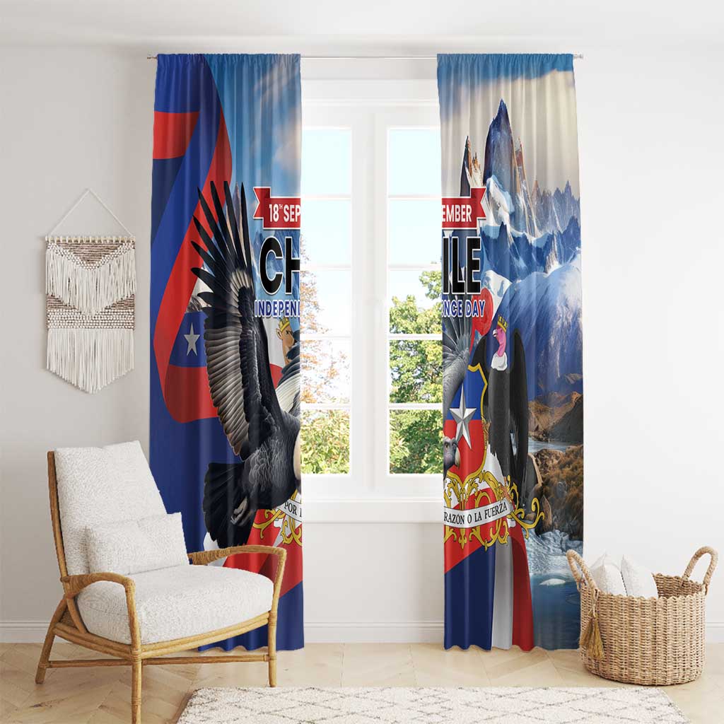 Chile Independence Day 18th September Window Curtain Andean Condor Flying - Wonder Print Shop