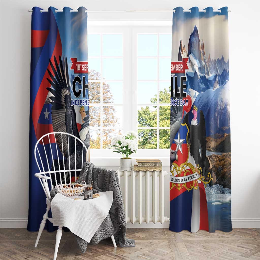 Chile Independence Day 18th September Window Curtain Andean Condor Flying - Wonder Print Shop