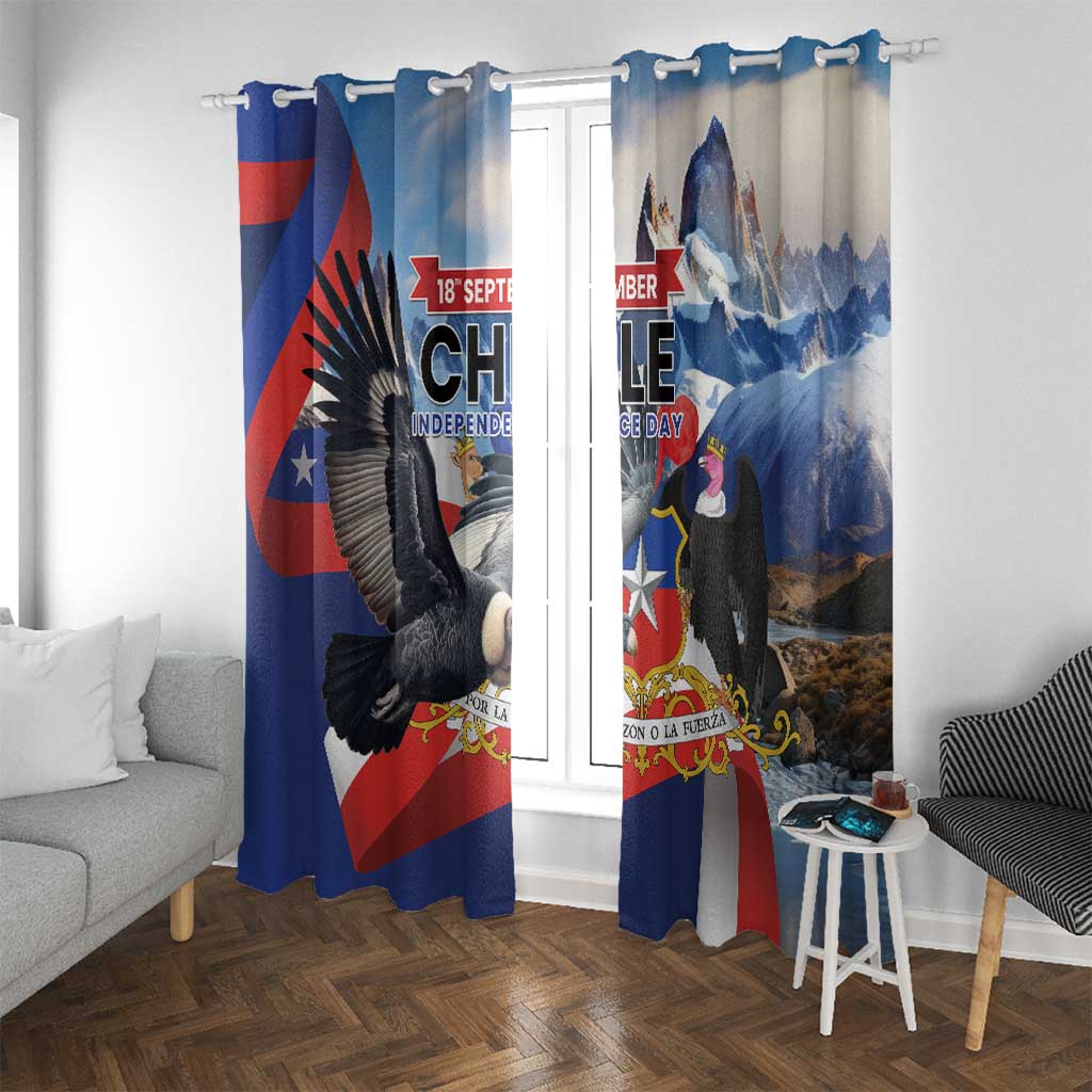 Chile Independence Day 18th September Window Curtain Andean Condor Flying - Wonder Print Shop