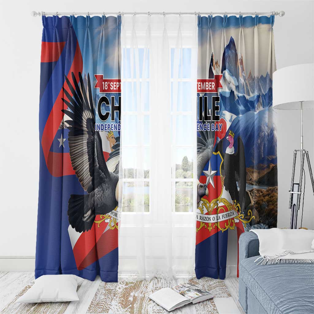 Chile Independence Day 18th September Window Curtain Andean Condor Flying - Wonder Print Shop