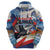 Personalized Chile Independence Day 18th September Zip Hoodie Andean Condor Flying - Wonder Print Shop