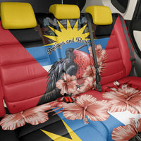 Antigua and Barbuda Back Car Seat Cover Magnificent Frigatebird Hibiscus - Wonder Print Shop