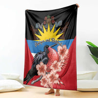 Antigua and Barbuda Blanket Magnificent Frigatebird Hibiscus