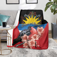 Antigua and Barbuda Blanket Magnificent Frigatebird Hibiscus