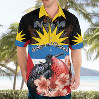 Personalized Antigua and Barbuda Hawaiian Shirt Magnificent Frigatebird Hibiscus - Wonder Print Shop