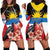 Personalized Antigua and Barbuda Hoodie Dress Magnificent Frigatebird Hibiscus - Wonder Print Shop